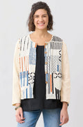 Anuka Relaxed Scoop-Neck Jacket - Natural/Multi