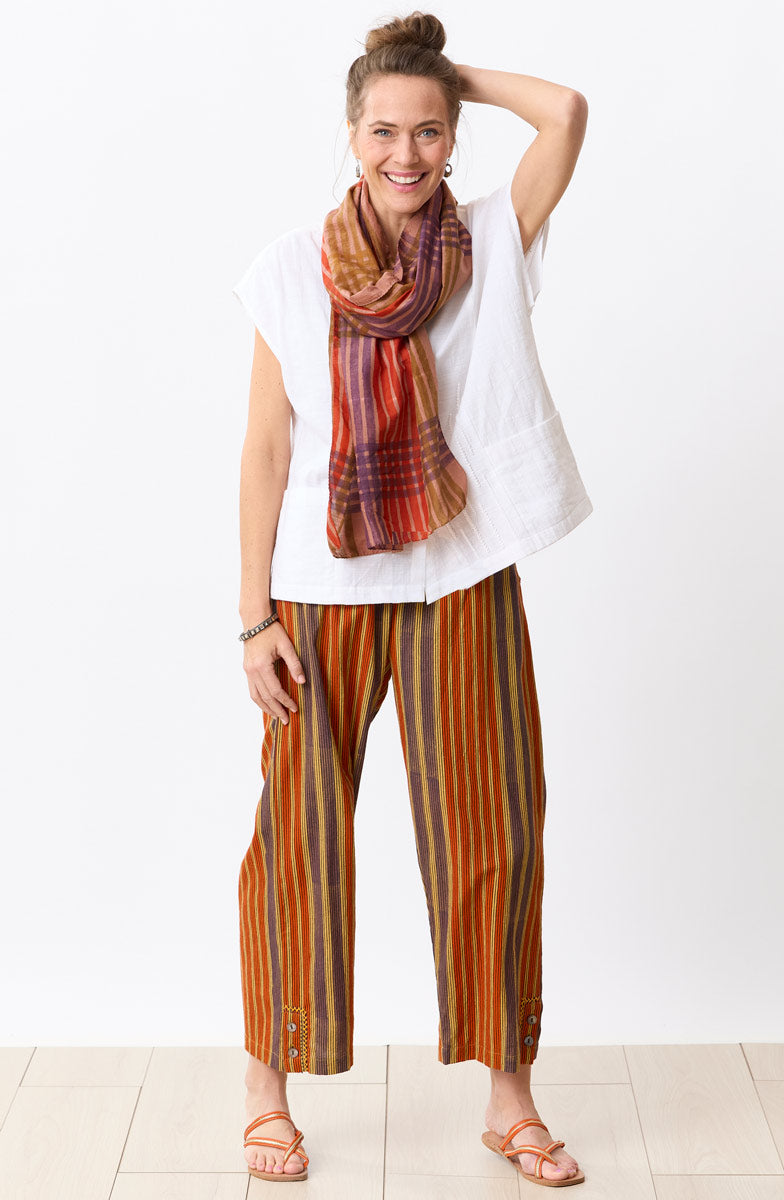 Kesari Pull-On Crop Pant - Mango lassi/Multi