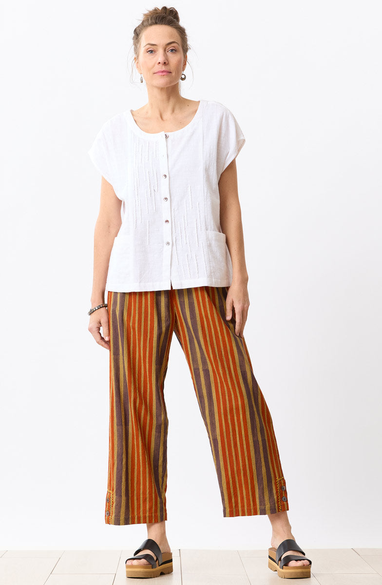 Kesari Pull-On Crop Pant - Mango lassi/Multi