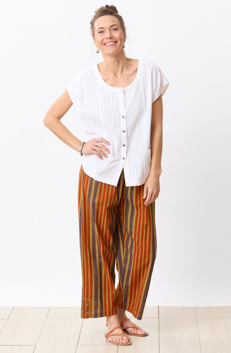 Kesari Pull-On Crop Pant - Mango lassi/Multi