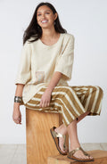 Kesari Pull-On Crop Pant - Straw