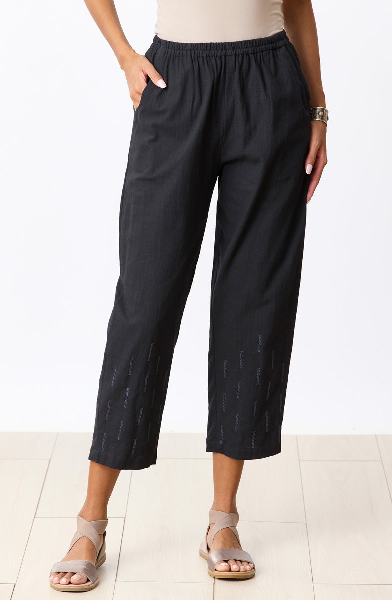 Akola Pull-On Tapered Leg Pant - Black