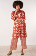 Kesari Pull-On Crop Pant - Fire red/Straw