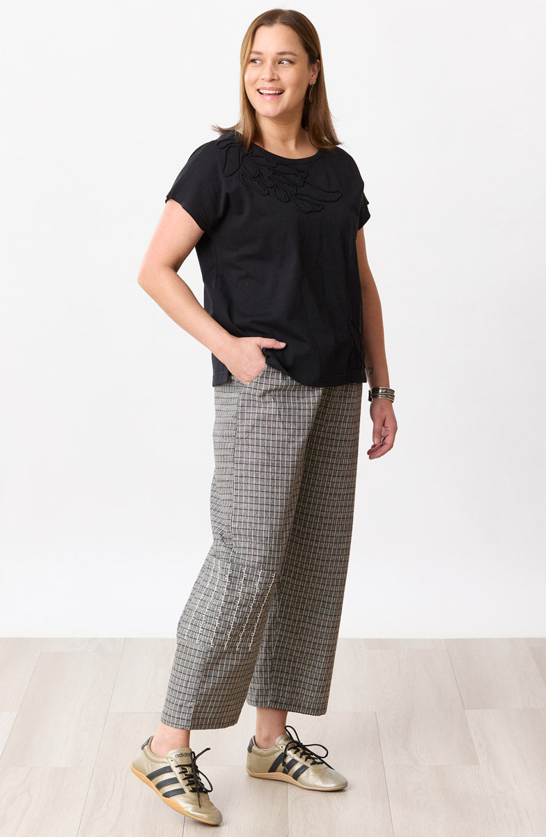 Kesari Pull-On Cargo Crop Pant - Grey