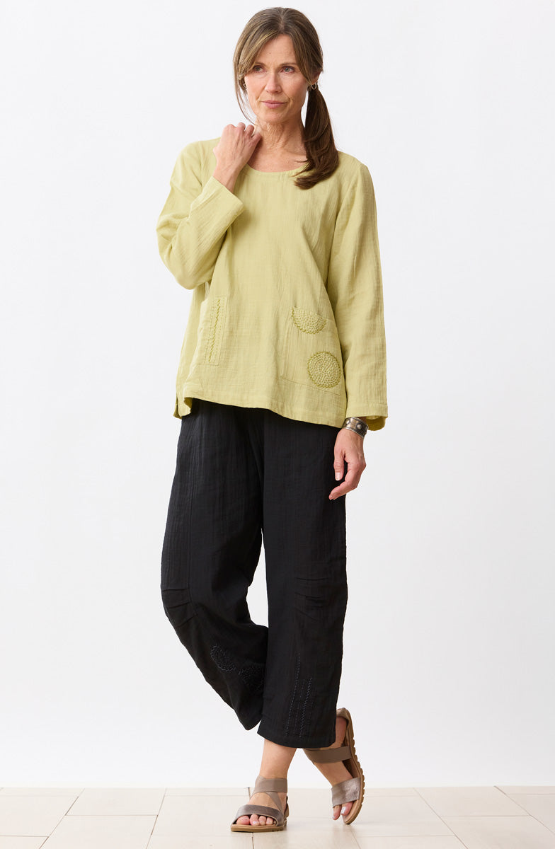 Subhi Double Gauze Tapered-Leg Pant