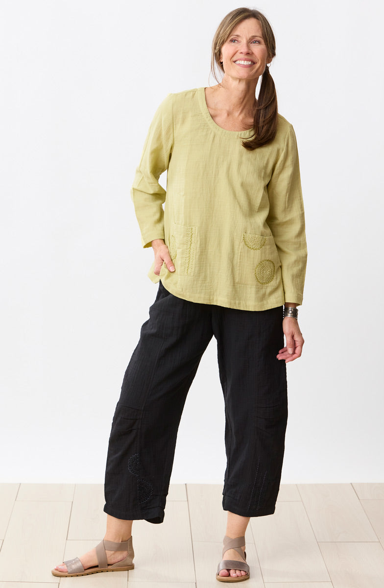 Subhi Double Gauze Tapered-Leg Pant