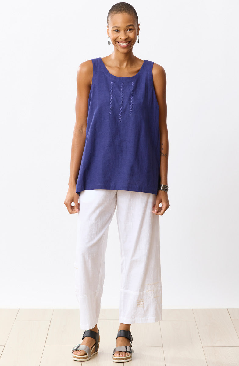 Rajkot Slub Cotton Straight Leg Pant