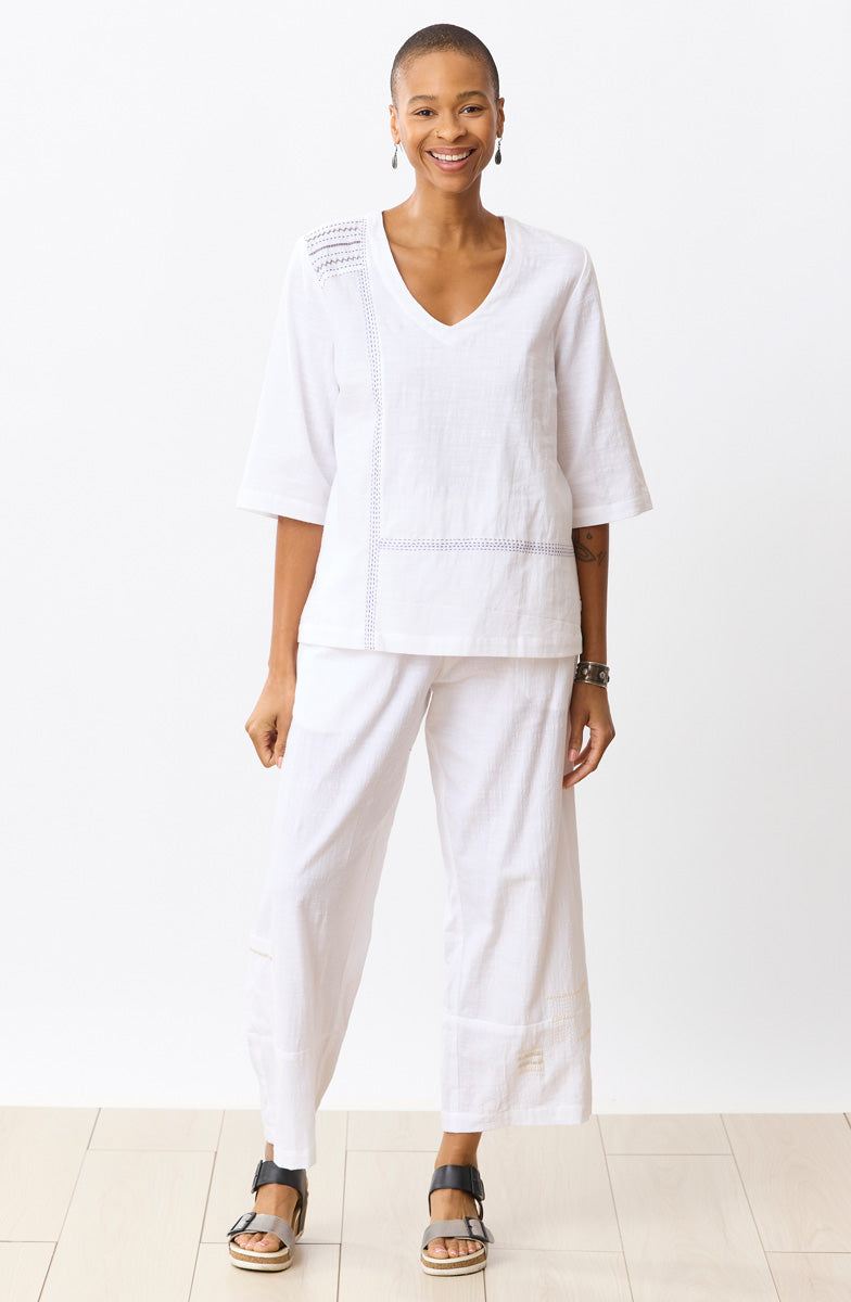 Rajkot Slub Cotton Straight Leg Pant