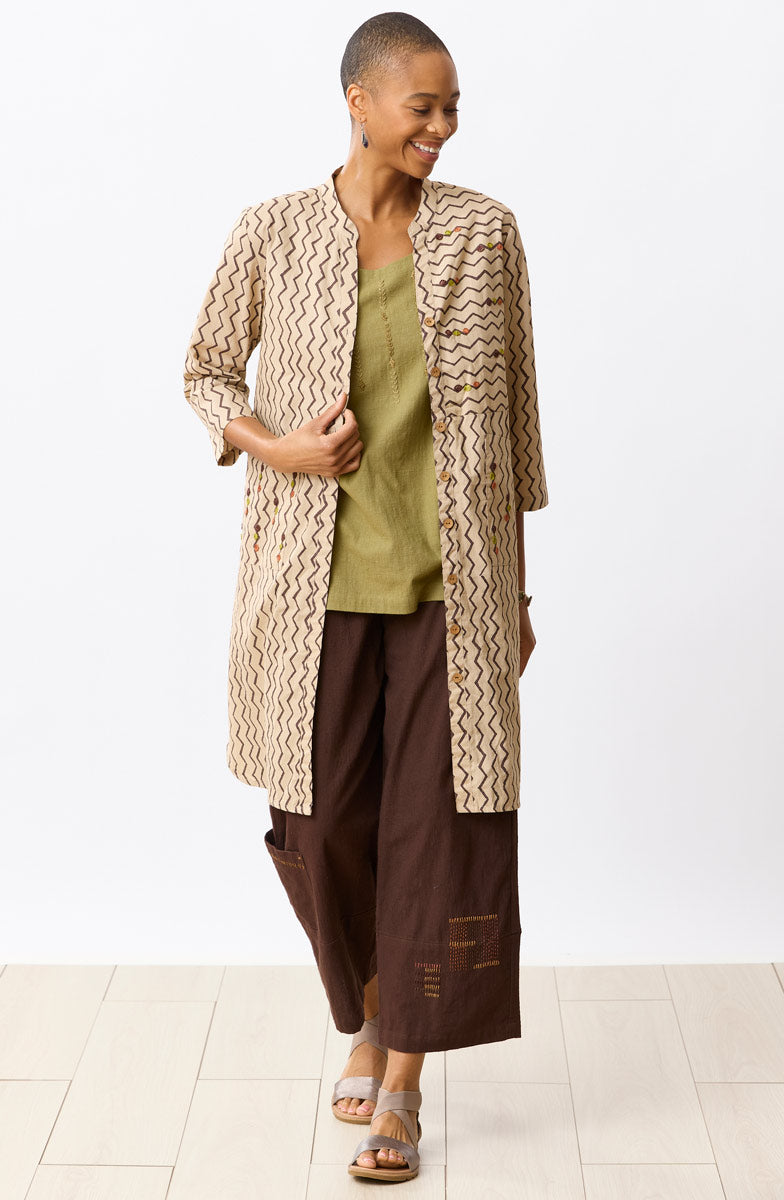 Rajkot Slub Cotton Straight Leg Pant