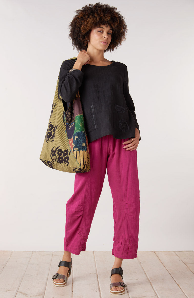 Subhi Double Gauze Tapered-Leg Pant