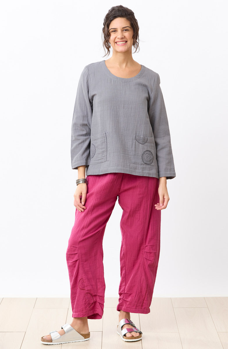 Subhi Double Gauze Tapered-Leg Pant