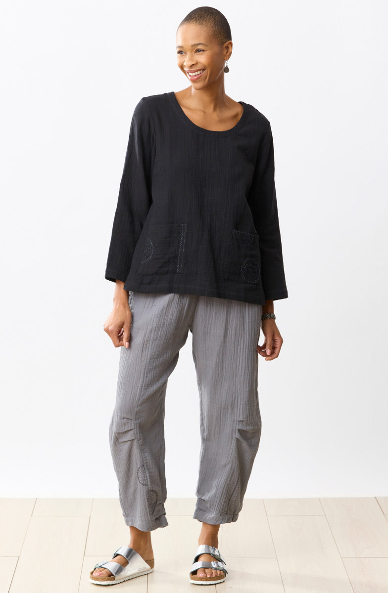 Subhi Double Gauze Tapered-Leg Pant