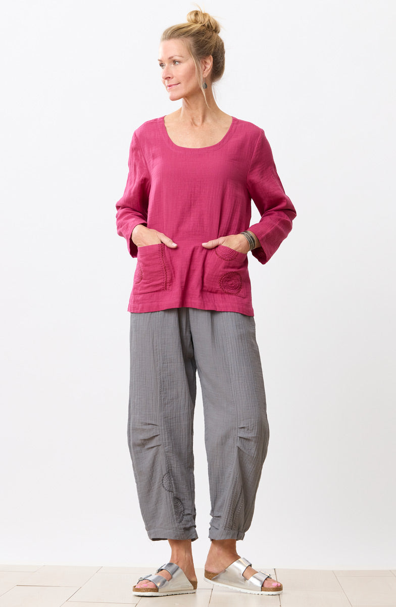 Subhi Double Gauze Tapered-Leg Pant