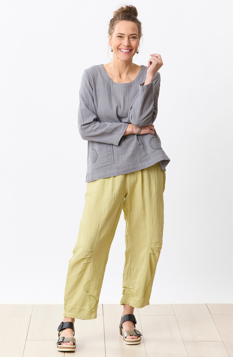 Subhi Double Gauze Tapered-Leg Pant