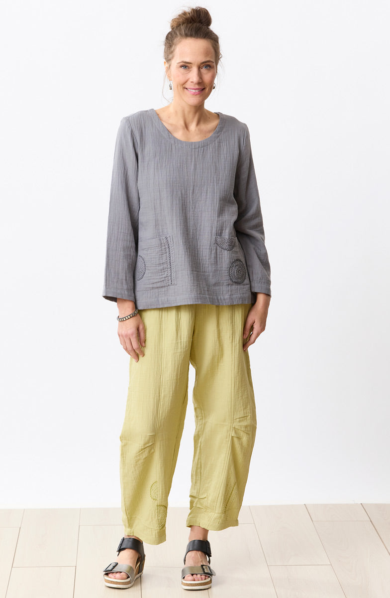 Subhi Double Gauze Tapered-Leg Pant