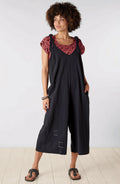 Rashmi Tie-Strap Cropped Overalls - Black