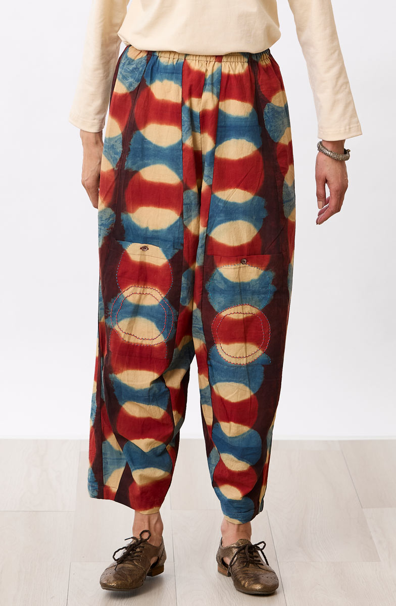Field Pull-On Lantern-Leg Pant - Indigo/Rust