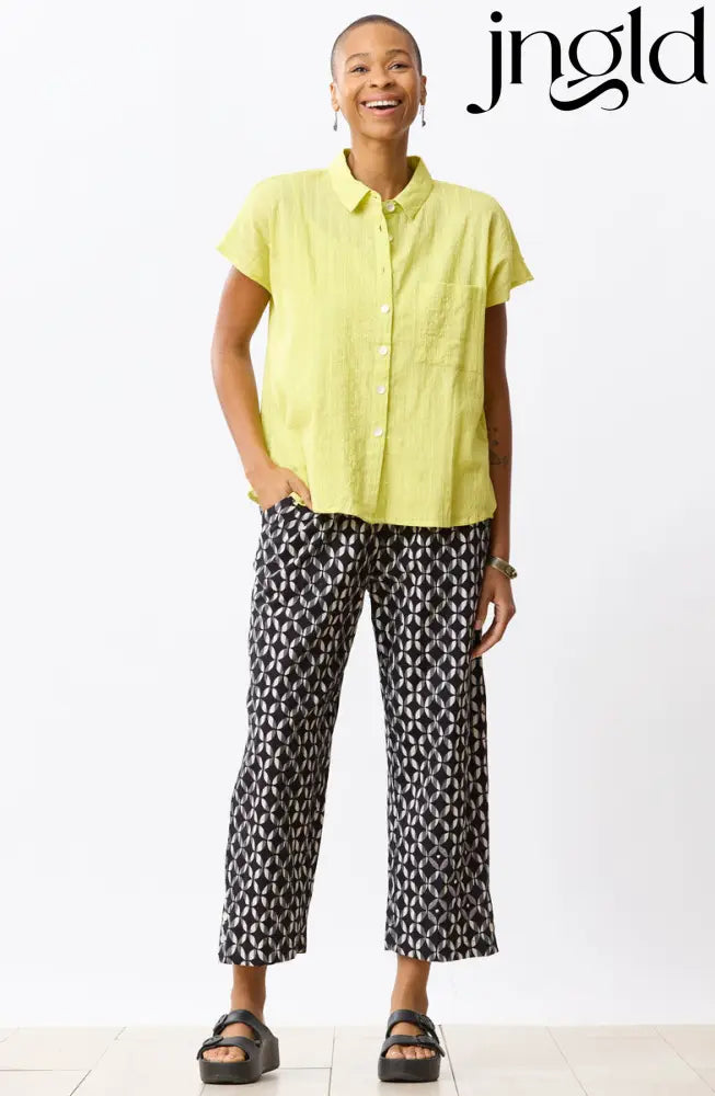 Kesari Pull-On Crop Pant - Black/Natural - Black/Natural / PS (6-8)
