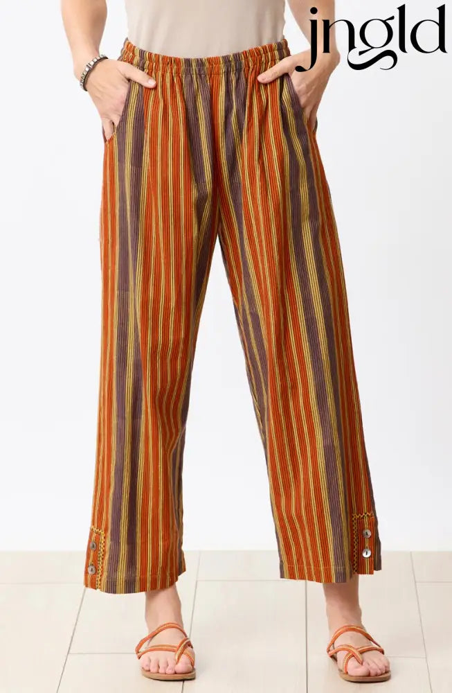 Kesari Pull-On Crop Pant - Mango lassi/Multi