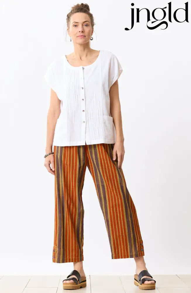 Kesari Pull-On Crop Pant - Mango lassi/Multi