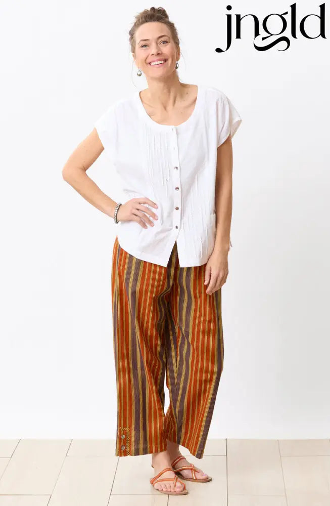 Kesari Pull-On Crop Pant - Mango lassi/Multi