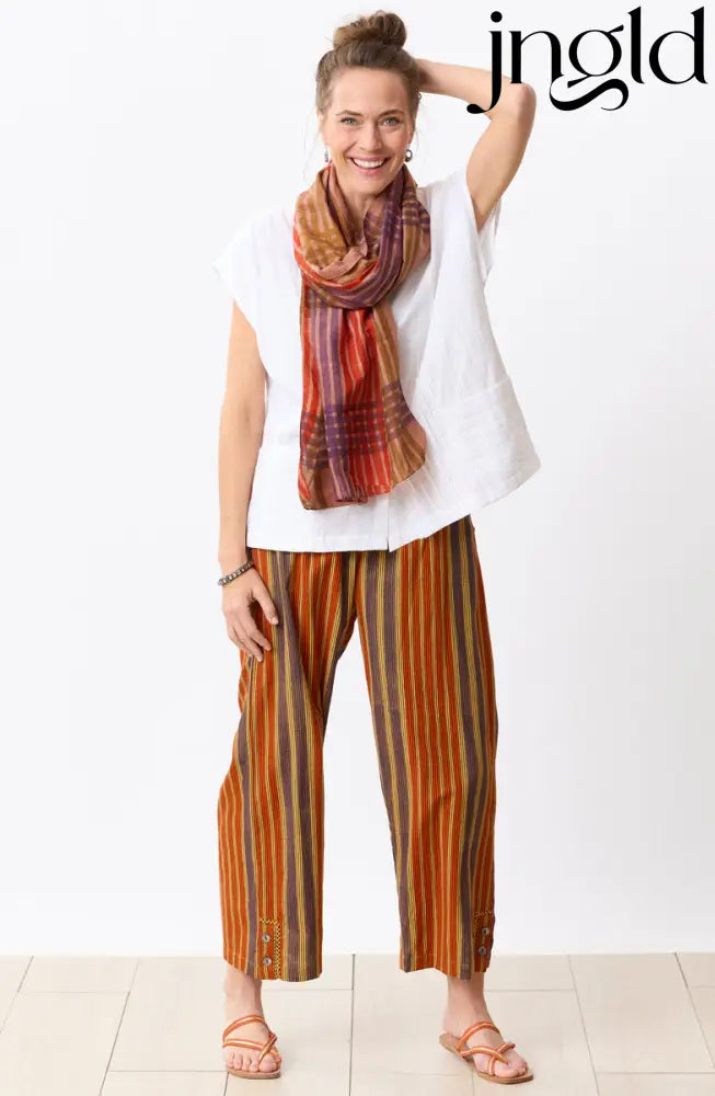 Kesari Pull-On Crop Pant - Mango lassi/Multi - Mango lassi/Multi / S (6-8)