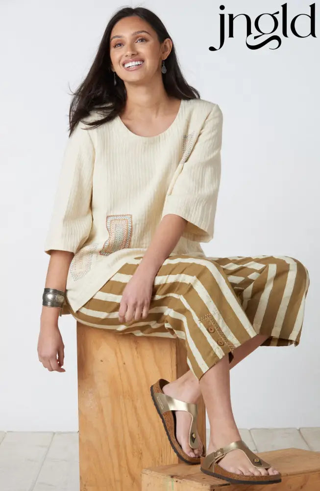 Kesari Pull-On Crop Pant - Straw