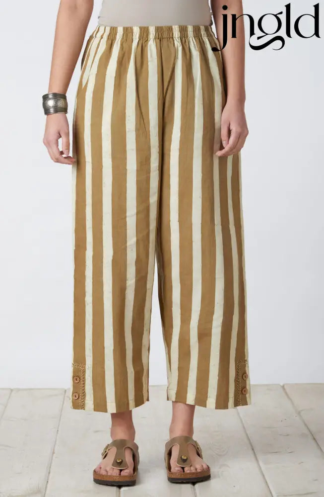 Kesari Pull-On Crop Pant - Straw