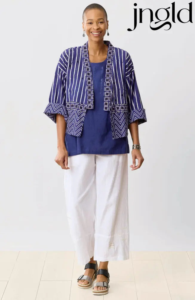 Rajkot Slub Cotton Straight Leg Pant - Soft white / S (6-8)