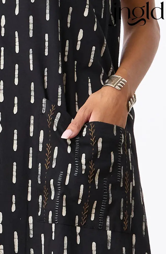 Seema Jersey V-Neck Long Tank Dress - Black