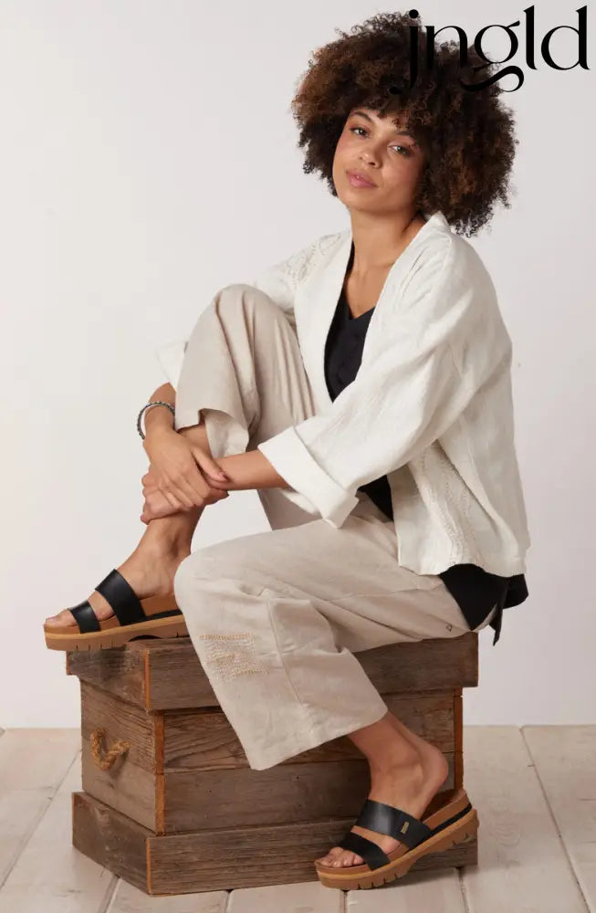Sikkim Unstructured Boxy Jacket - Soft white
