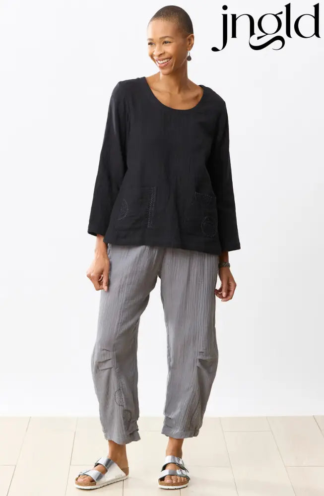 Subhi Double Gauze Tapered-Leg Pant