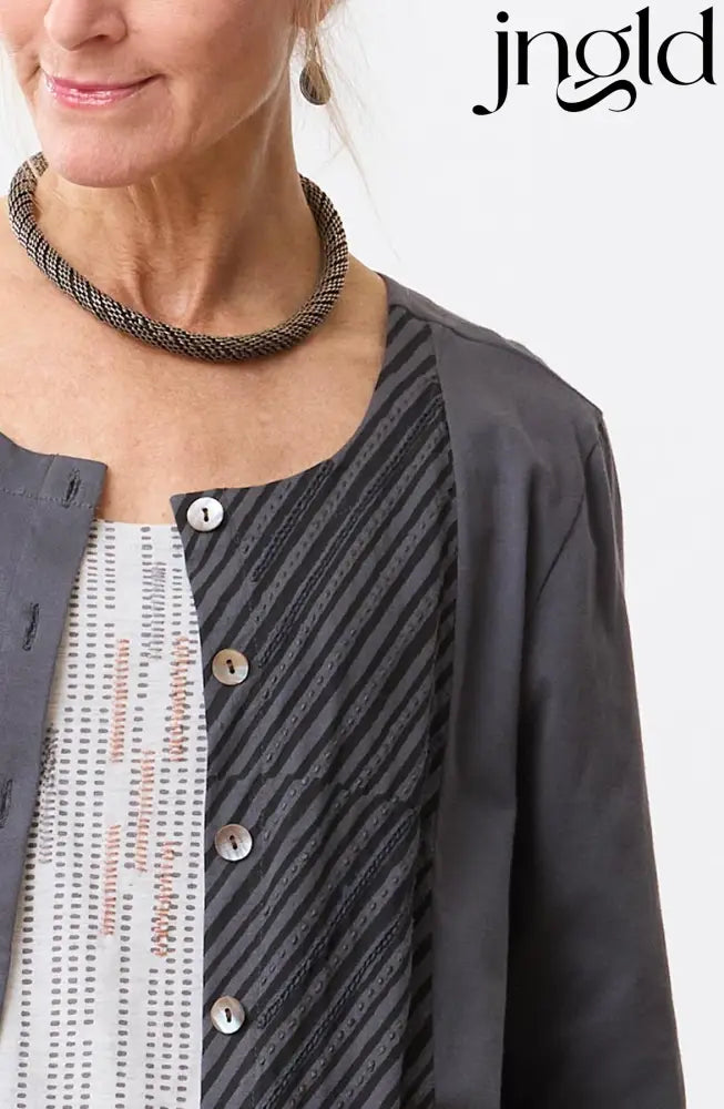 Tulika Long-Sleeve Soft Knit Jacket - Graphite